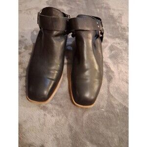 Silent D Mules Clog Size 37 Women's Black Leather Slingback